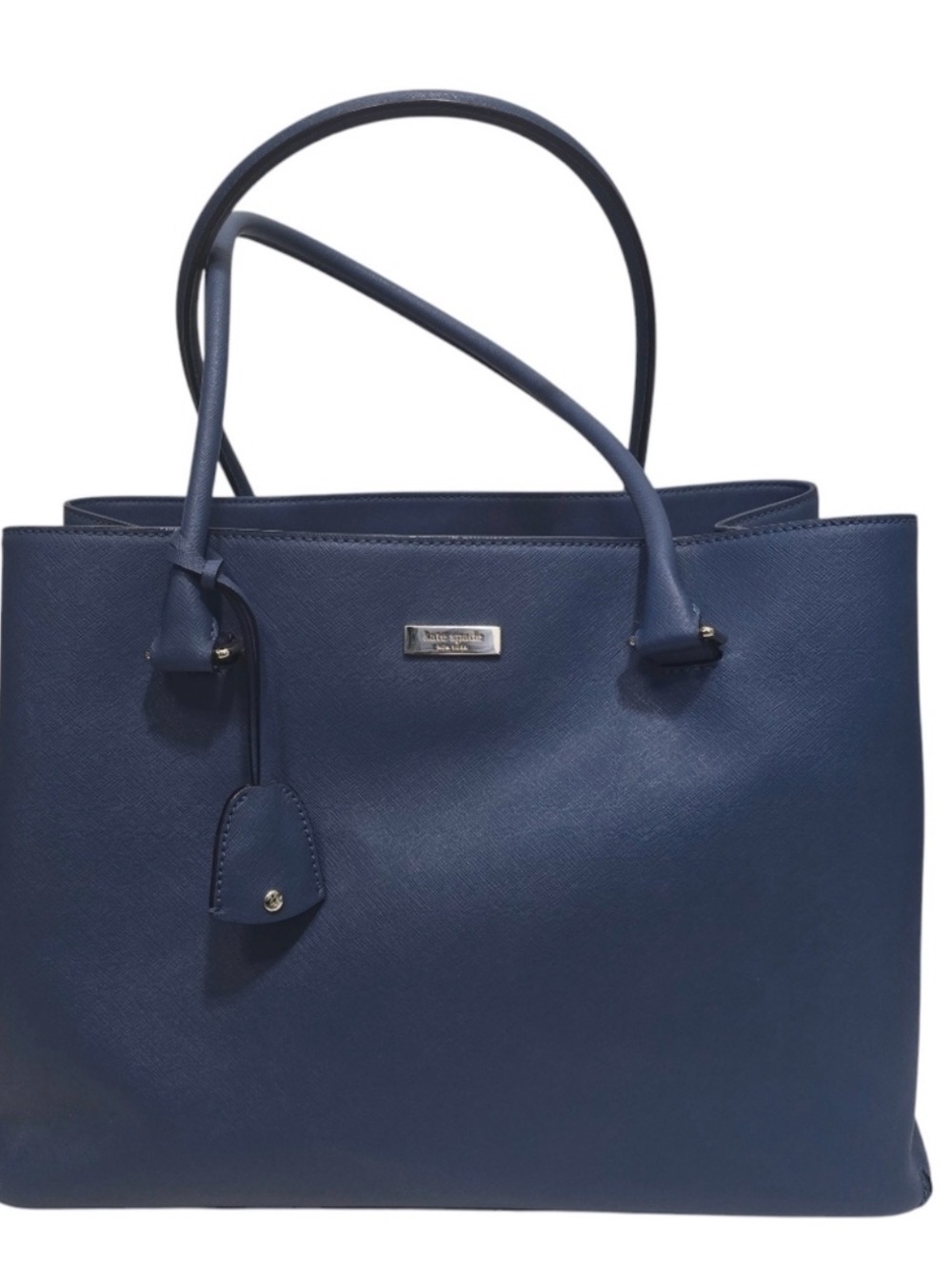 Kate Spade Leather Tote in Blue Bleeker Bag Work Gym Overnight